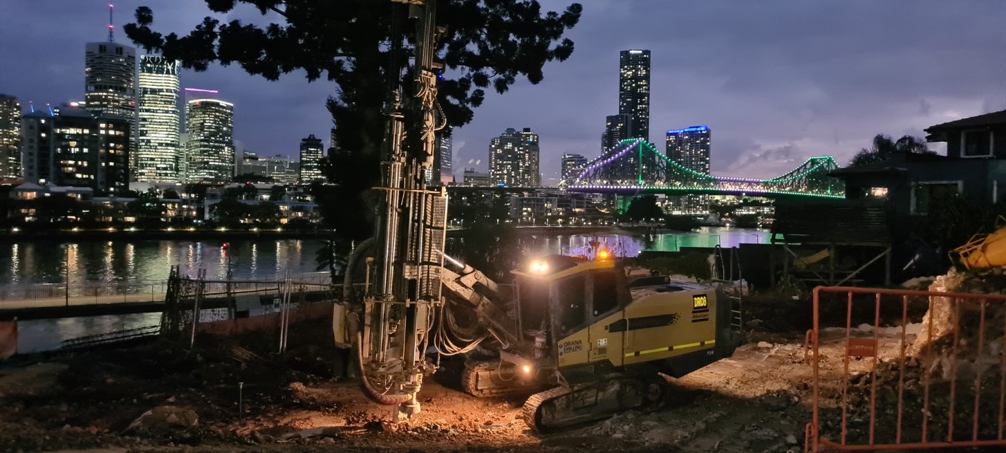 Line drilling basement Newfarm Brisbane